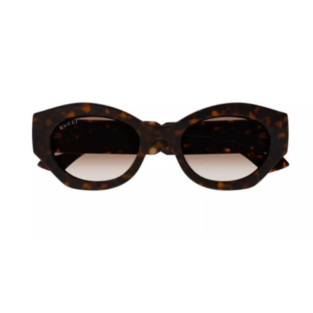 NWT Gucci GG1553S-002 Havana Crystal 52mm Sunglasses - Picture 3 of 4
